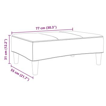 Fußhocker Hellgrau 77x55x31 cm Samt
