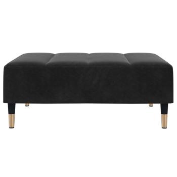 Fußhocker Schwarz 77x55x31 cm Samt