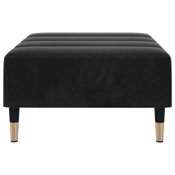 Fußhocker Schwarz 77x55x31 cm Samt