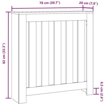 Heizkörperverkleidung Eichen-Optik 78x20x82 cm Holzwerkstoff