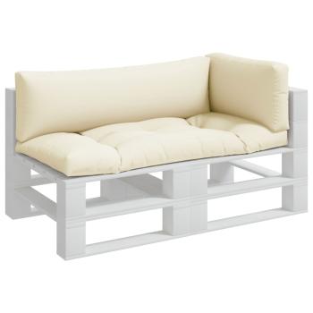 Palettenkissen 3-tlg. Creme Stoff