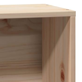 Massivholzbett mit Regal ohne Matratze 90x190 cm Kiefer