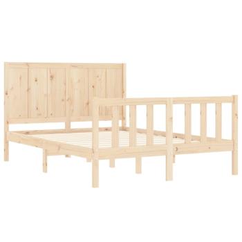 Massivholzbett mit Kopfteil