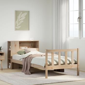 ARDEBO.de - Bücherregalbett ohne Matratze 75x190 cm Massivholz Kiefer