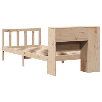 Bücherregalbett ohne Matratze 75x190 cm Massivholz Kiefer