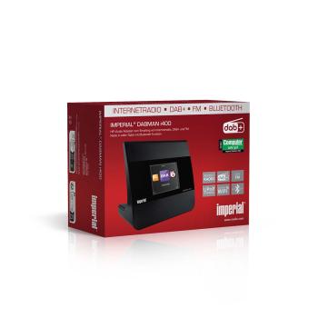 DABMAN i400 Kompaktes Hybridradio DAB+ / FM / Internet / Bluetooth Schwarz