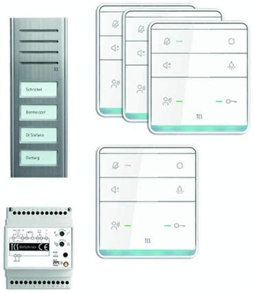 ARDEBO.de TCS PSX2340-0000 TASTA:pack Audio Kompakt, AP, für 4 Wohneinheit, silber
