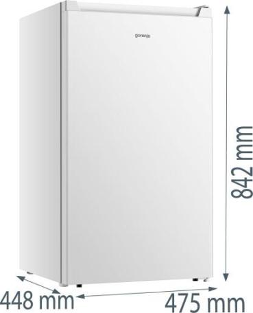 Gorenje RB39EPW4 Standkühlschrank mit Gefrierfach, 47,5 cm breit, 82 L, LED Innenbeleuchtung, weiß