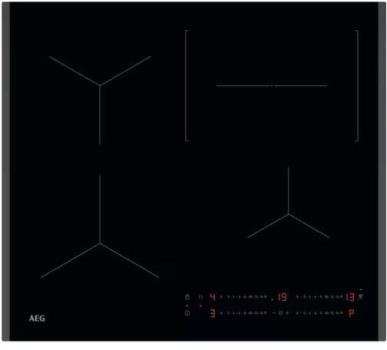 ARDEBO.de AEG TO64IC00FB 5000 Autarkes Induktionskochfeld, 59 cm breit, Hob²Hood, Kindersicherung, Facettenschliff, TouchSlider, SlimFit-Design (949493002)
