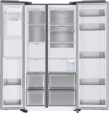 Samsung RS6GA854CSL/EG Side-by-Side Kombination, 91,2 cm breit, 635L, NoFrost+, Wassertank, Wasserspender, Eiswürfel, Crushed Ice, Twin Cooling, Edelstahloptik