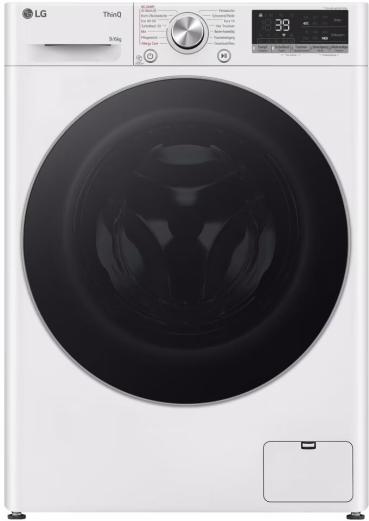 ARDEBO.de LG W4WR70961 6kg/9kg Stand Waschtrockner, 60 cm breit, 1400 U/Min, WLAN, Kindersicherung, Zeitverzögerung, Steam, weiß