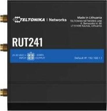 Teltonika RUT241 Mobilfunk-Router, 4G LTE, WLAN, zwei Ethernet-Ports, schwarz (RUT241010000)