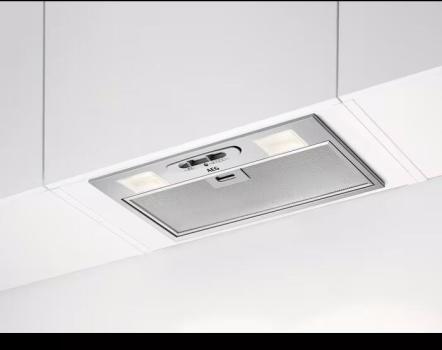 ARDEBO.de AEG DGB3523S EEK: C 3000 Extractor Lüfterbaustein, 52 cm breit, 330 m³/h, 3 Leistungsstufen, LED-Beleuchtung, Abluft- und Umluftbetrieb, grau