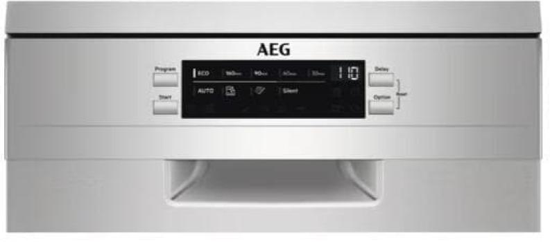 AEG FFB73527ZM Stand Geschirrspüler, 45 cm breit, 10 Maßgedecke, Aqua Control, Touch Bedienung, 9 Spülprogramme, Besteckschublade, silber