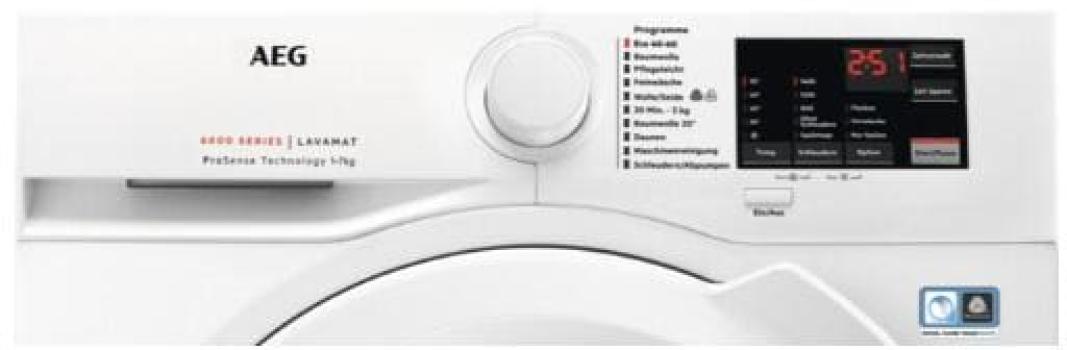 AEG L6FG547GH 7kg Frontlader Waschmaschine, 60 cm breit, 1400 U/Min, AquaStop, Pro Sense Mengenautomatik, Nachlegefunktion, weiß