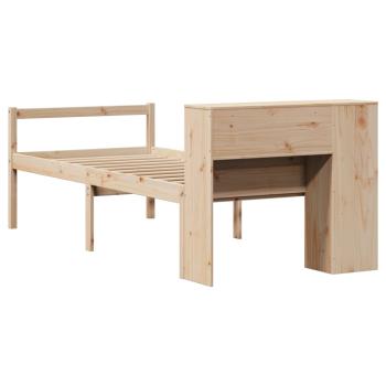 Massivholzbett mit Regal ohne Matratze 100x200 cm Kiefer
