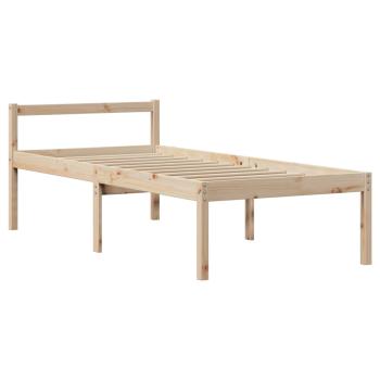 Massivholzbett mit Regal ohne Matratze 100x200 cm Kiefer