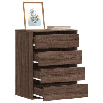 ARDEBO.de - Kommode Braun Eichen-Optik 60x41x76 cm Holzwerkstoff