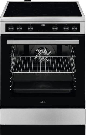 ARDEBO.de AEG CCB6446BBM EEK: A Standherd mit Glaskeramikkochfeld, 60 cm breit, 73 L, Versenkknebel, Geschirrwagen, 7 Beheizungsarten, Touchbedienung, Edelstahl