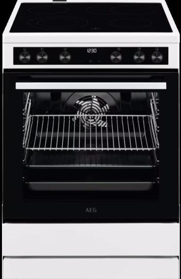 ARDEBO.de AEG CCB6442ABW EEK: A Standherd mit Glaskeramikkochfeld, 60 cm breit, 73 L, Touchbedienung, Versenkknebel, 7 Beheizungsarten, weiß