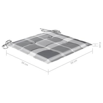 Gartenstühle mit Kissen 6 Stk. Massivholz Akazie