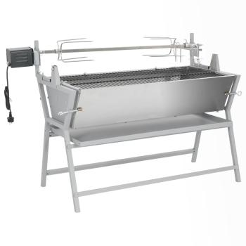 ARDEBO.de - BBQ Grill mit Drehspieß Eisen und Edelstahl