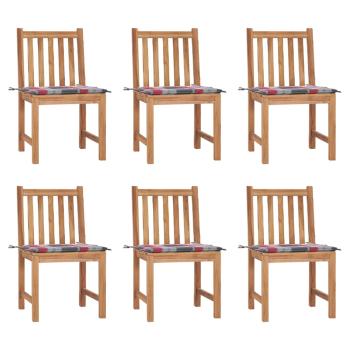 ARDEBO.de - Gartenstühle 6 Stk. mit Kissen Massivholz Teak