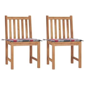 ARDEBO.de - Gartenstühle 2 Stk. mit Kissen Massivholz Teak