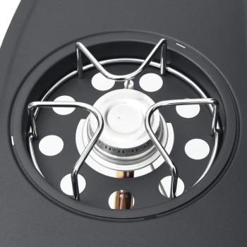 Gasgrill 4+1 Flammen Schwarz Stahl