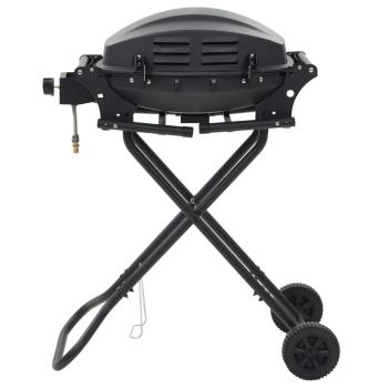 Gasgrill Tragbar mit Kochzone Schwarz