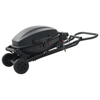 Gasgrill Tragbar mit Kochzone Schwarz
