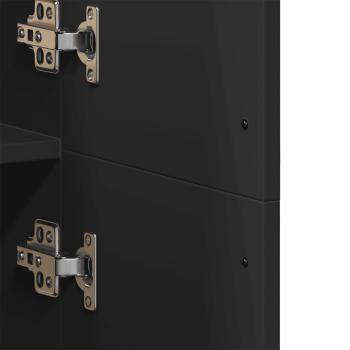 Highboard Schwarz 70x35x180 cm Holzwerkstoff