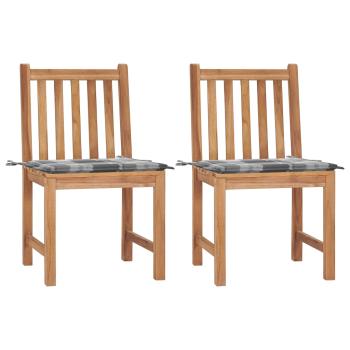 ARDEBO.de - Gartenstühle 2 Stk. mit Kissen Massivholz Teak