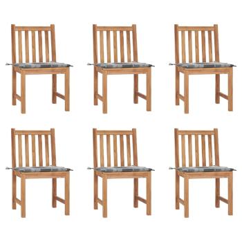 ARDEBO.de - Gartenstühle 6 Stk. mit Kissen Massivholz Teak