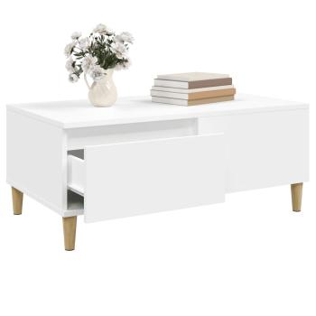 Couchtisch Weiß 90x50x36,5 cm Holzwerkstoff
