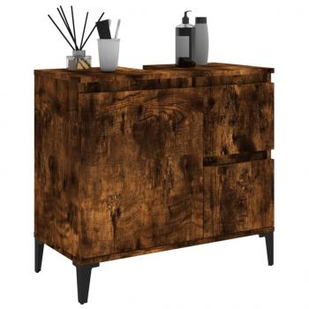 Badschrank Räuchereiche 65x33x60 cm Holzwerkstoff