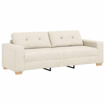 Sofas Beige Stoff Groß Viel Platz 3-Sitzer Sofa Rechteckig