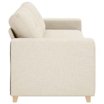 Sofas Beige Stoff Groß Viel Platz 3-Sitzer Sofa Rechteckig