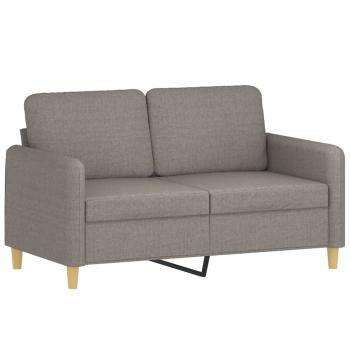 4-tlg. Sofagarnitur mit Kissen Taupe Stoff