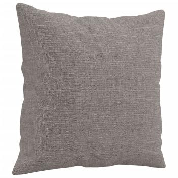 4-tlg. Sofagarnitur mit Kissen Taupe Stoff