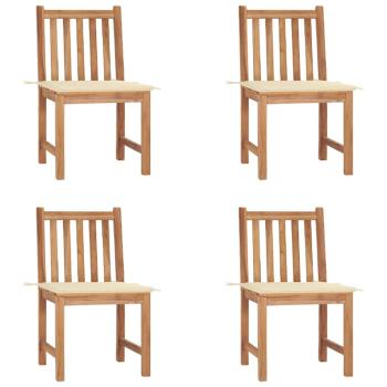 ARDEBO.de - Gartenstühle 4 Stk. mit Kissen Massivholz Teak