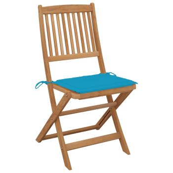 Klappbare Gartenstühle 8 Stk. mit Kissen Massivholz Akazie
