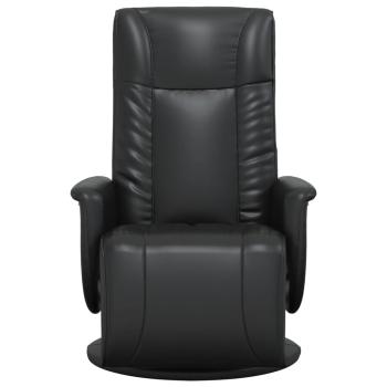 Relaxsessel mit Fußteil Schwarz Kunstleder