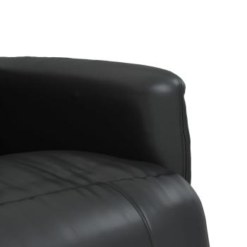 Relaxsessel mit Fußteil Schwarz Kunstleder