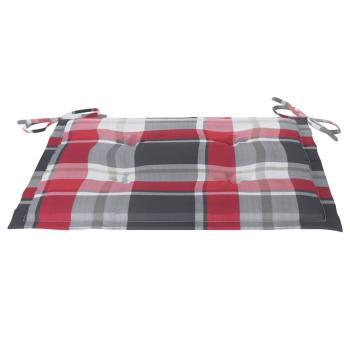 Gartenstuhl-Kissen 2Stk. Rot Karomuster 40x40x3cm Oxford-Gewebe