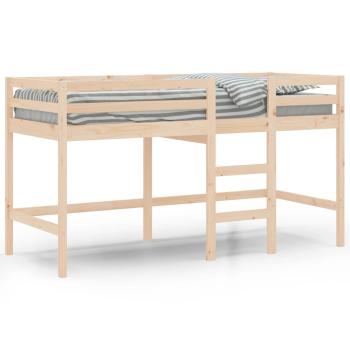 Kinderhochbett mit Leiter 90x190 cm Massivholz Kiefer