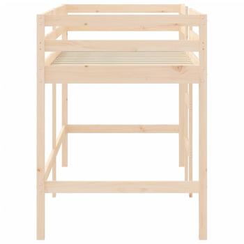 Kinderhochbett mit Leiter 90x190 cm Massivholz Kiefer