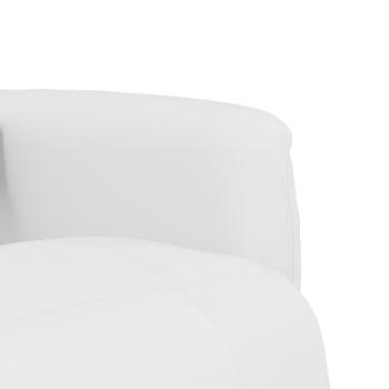 Massagesessel mit Fußteil Weiß Kunstleder