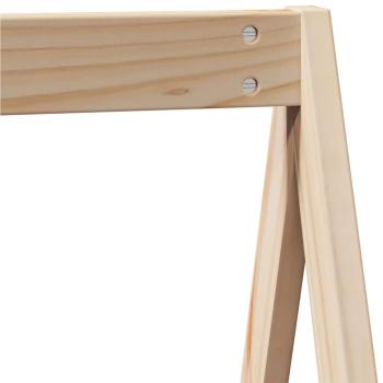Hochbett mit Leiter und Dach 90x190 cm Massivholz Kiefer