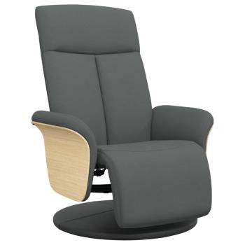 Relaxsessel mit Fußteil Dunkelgrau Stoff